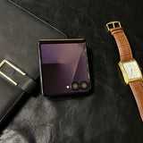 Vintage Waxed Leather Magnetic Shockproof Case for Samsung