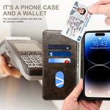 Vintage Leather Flip Card Holder Case for iPhone