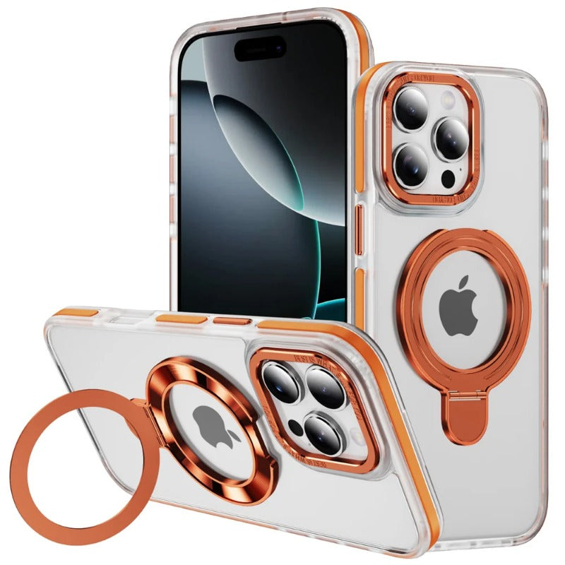 Luxury Clear Strong Magnetic Stand Phone Case For iPhone