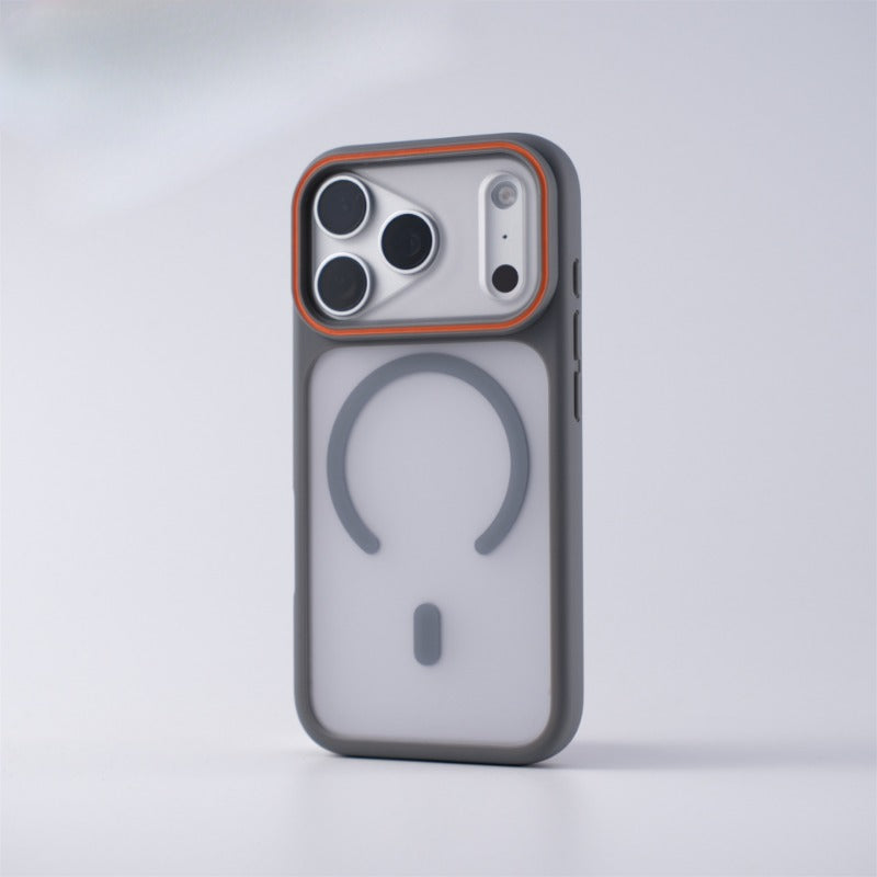 New Skin-Feel Frosted Magnetic Large Window Phone Case for IPhone