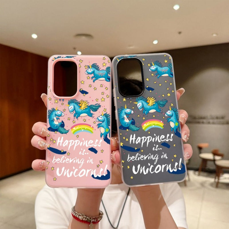 Painted Art Style Rainbow Pony Phone Case Suitable for Samsung