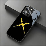 Personality Yellow Crack Mirror Case for iPhone