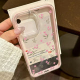 Candy Color Transparent Flower Soft Case For iPhone