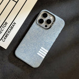 Vintage Linen Fabric Magnetic Shockproof Case for iPhone