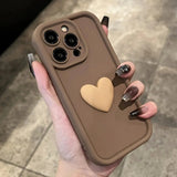 Luxury Cute 3D Love Heart Silicone Shockproof Candy Phone Case for iPhone