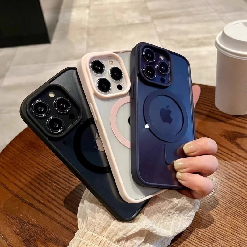 Magnetic Adsorption Acrylic Anti-Drop Frosted Phone Case for IPhone