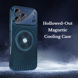 Hollowed-Out Heat-Dissipating Electroplated Magnetic Hard Case for IPhone