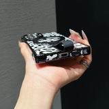Leopard Print Bracket Plating Magnetic Charging Case for Samsung