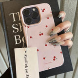 Cute Cartoon Cherry Lichee Pattern Silicone Cover for iPhone