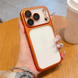 Frosted Translucent Plating Frame PC Phone Case for Iphone