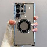Luxury Plating Magnetic Wireless Charge Case for Samsung