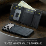 Wallet Cards Slot Magnetic Leather Case for iPhone