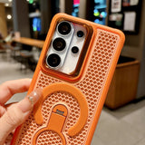 Hidden Kickstand Cooling Magnetic Shockproof Case for Samsung