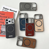 Wood Grain Borderless Heat Dissipation Magnetic Case for iPhone