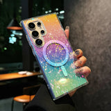 Luxury Diamond Sequin Transparent Magnetic Case For Samsung