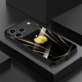 Golden Apple Pattern Electroplated Case for iPhone