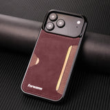 Vintage Leather Wallet Case With Card Holder for iPhone