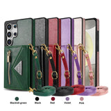 Leather Crossbody Wallet Case for Samsung