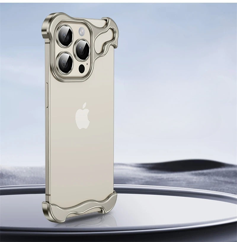 Luxury Shockproof Aluminum Alloy Borderless Phone Case For iPhone