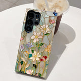 Glass Flower Film Phone Case for Samsung