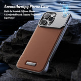 Leather Magnetic Frameless Scented Phone Case for IPhone