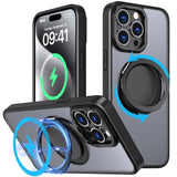 Magnetic Matte Rotating Stand Phone Case For iPhone