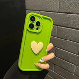 Luxury Cute 3D Love Heart Silicone Shockproof Candy Phone Case for iPhone