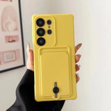 Card Bag Slot Holder Wallet Silicone Phone Case for Samsung
