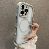 Luxury Matte Magnetic Shockproof Transparent Phone Case For iPhone