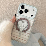 Bow Heart Magnetic Phone Case for IPhone