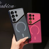 Cloth Texture Matte Dual Color Magnetic Case for Samsung