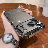 Luxury Transparent Glitter Clear Slim Hard Case For iPhone