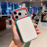 Contrast Color Breathable Magnetic Rotating Kickstand Case for iPhone