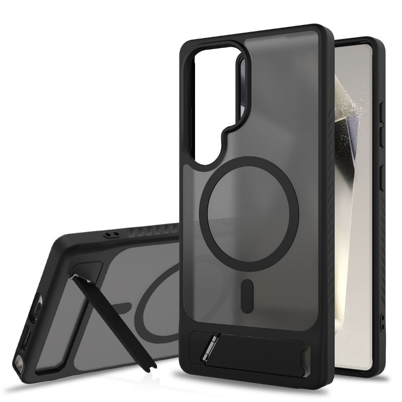 Frosted Magnetic Phone Case With Stand for Samsung