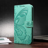Leather Butterfly Flip Wallet Magnetic Shockproof Case for Samsung