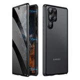 Magnetic Double Sided Tempered Glass Metal Frame Case For Samsung