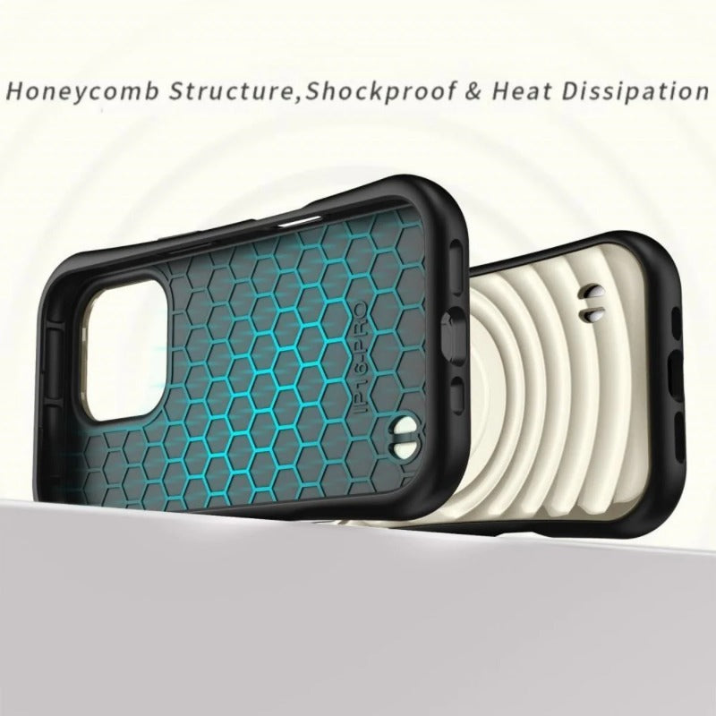 Car Magnetic Ripple Wave Pattern Case For iPhone