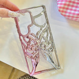 Gradient Color Hollowed Butterfly Plating Cover  For Samsung