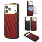 Genuine Leather Woven Magnetic Charging Case for iPhone