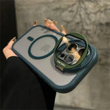 Magnetic Camera Protection Flip Stand Phone Case for iPhone