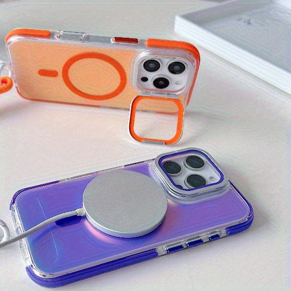 Magnetic Wireless Charging  Against Drops with Lens Case for iPhone