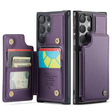 Leather Kickstand RFID Blocking Card Wallet Phone Case for Samsung