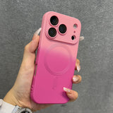 Gradient Pattern Magnetic Silicone Phone Case For iPhone