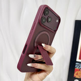 Matte Skin‑Friendly Magnetic Stand Anti‑Drop Case for iPhone