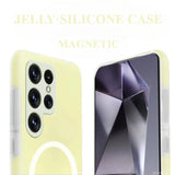 Jelly-Color Magnetic Liquid Silicone Shockproof Soft Case for Samsung