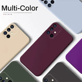 Original Square Liquid Silicone Case For Samsung