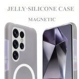 Jelly-Color Magnetic Liquid Silicone Shockproof Soft Case for Samsung