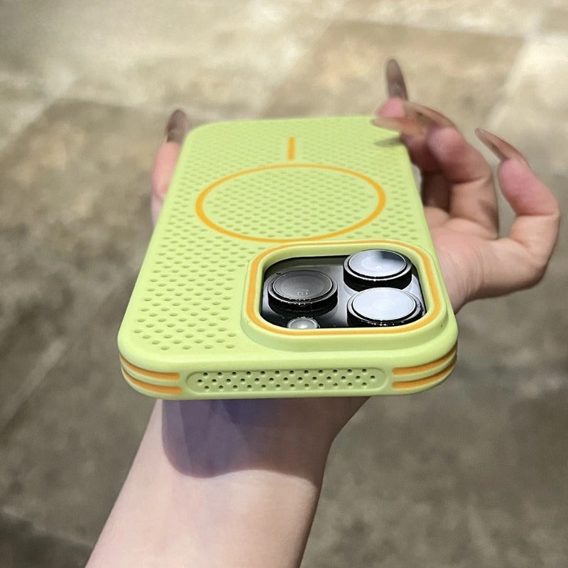 Summer Dopamine Color Breathable Magnetic Case for iPhone