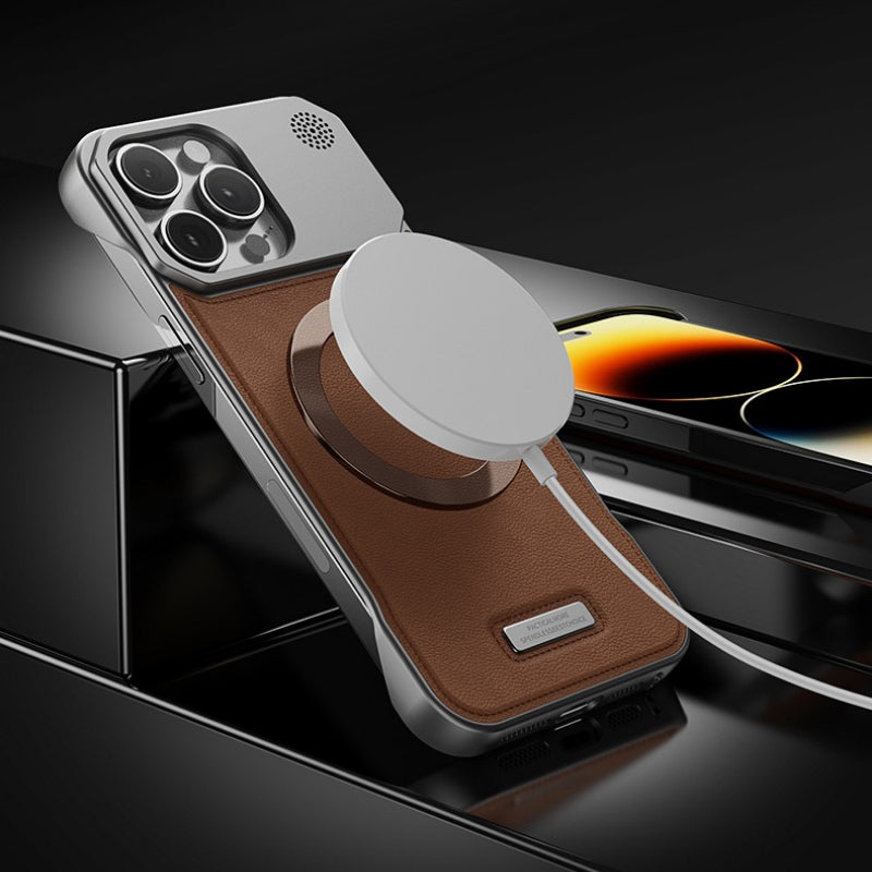 Leather Magnetic Frameless Scented Phone Case for IPhone