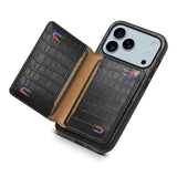 Vintage Crocodile Texture Leather Card Holder Case for iPhone